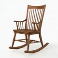Fauteuil à bascule 105 x 65 x 115 cm en bois brun style traditionnel