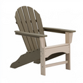 Fauteuil de jardin Adirondack 80 x 74 x 95 cm en plastique taupe et beige à dossier incliné