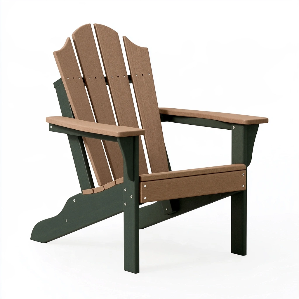 Fauteuil Adirondack 80 x 85 x 100 cm bois brun vert jardin dossier incliné