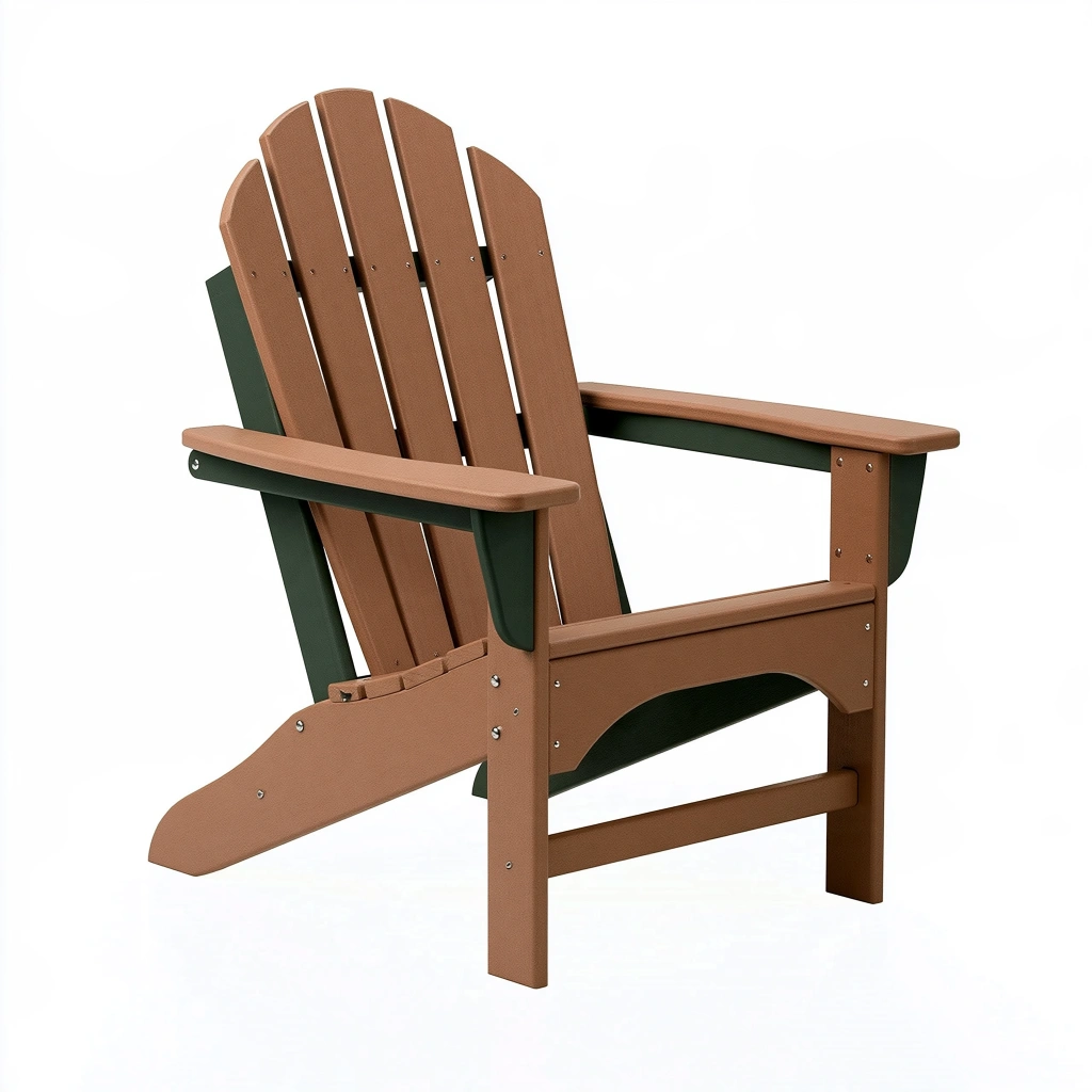 Fauteuil Adirondack 80 x 85 x 100 cm en plastique brun vert pour extérieur