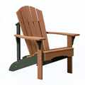 Fauteuil de jardin Adirondack 83 x 88 x 98 cm en plastique brun et vert