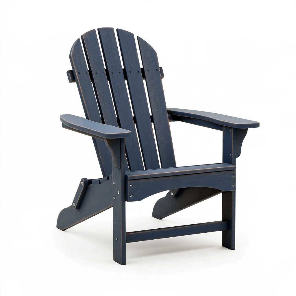 Fauteuil de jardin Adirondack 80 x 83 x 98 cm en bois bleu foncé avec accoudoirs