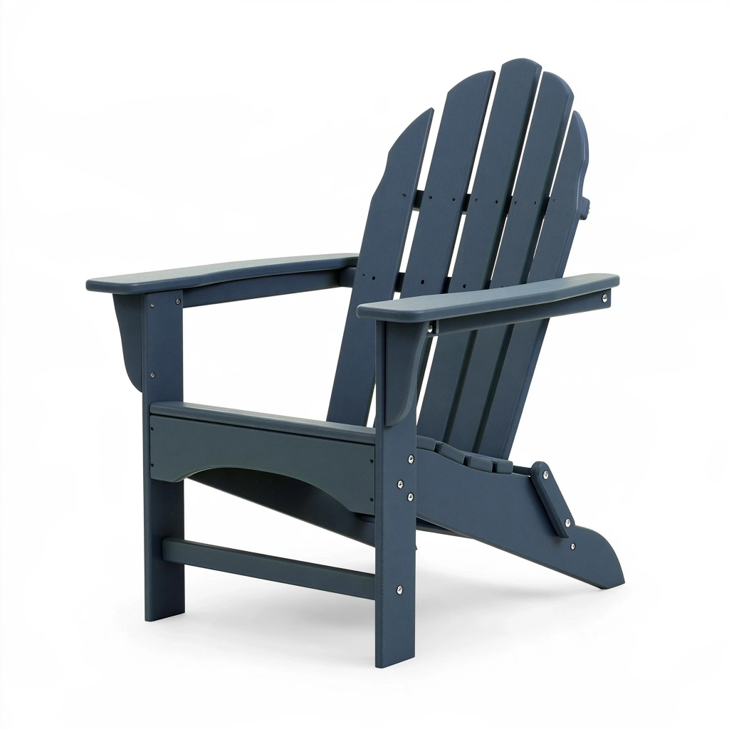 Fauteuil de jardin Adirondack 83 x 80 x 98 cm en plastique bleu foncé avec accoudoirs